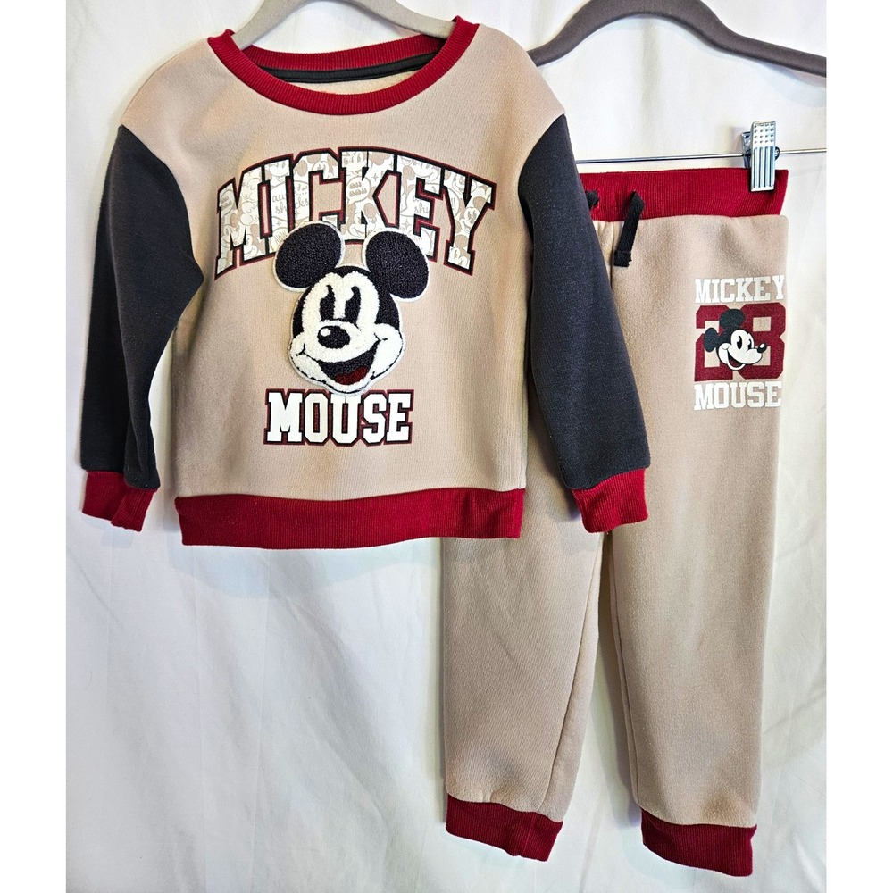Disney Junior Mickey Mouse 2pc Fleece Sweatshirt & Pants Set 3T Drawstring